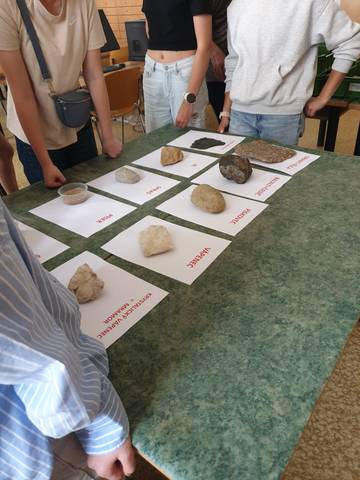 Přiřazování hornin na Ústavu geotechniky