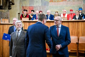 Prezident Pavel, profesor Pěnčík a ministr Bek | Zdroj: MŠMT