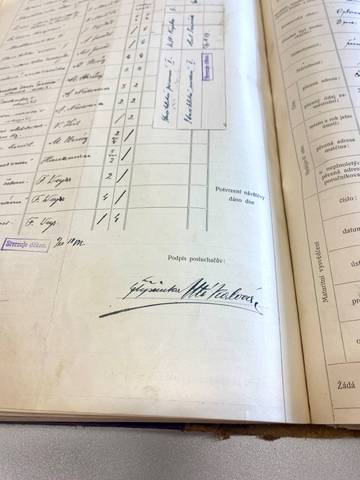Podpis na zápisovém listu do prvního ročníku řádného studia budoucí stavební inženýrky Štěpánky Utíkalové. | Foto: Archiv VUT v Brně