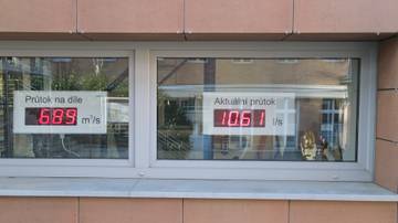 Ukazatele přehledně měří průtok na díle. | Foto: Amberg Engineering Brno