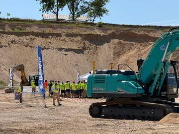 Ukázky stavebních technologií v pískovně Hrušovany