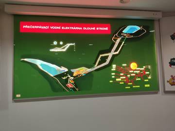 Mapa přečerpávací vodní elektrárny Dlouhé Stráně