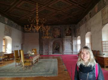 Stážistka Rachel Liczbinski Sarreta ve státním zámku Telč.