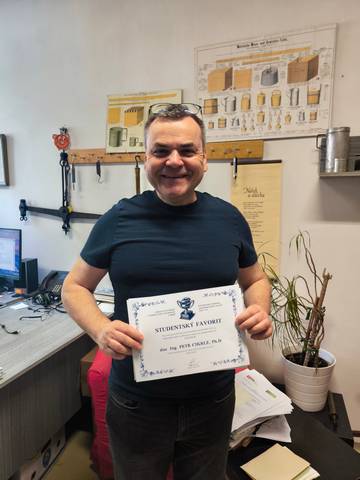 Druhé místo místo obsadil Petr Cikrle z Ústavu stavebního zkušebnictví. | Foto: FAST VUT