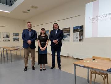 O první místo se Mozgva dělí s Adélou Binarovou, která navrhla Centrum vodních sportů na Brněnské přehradě. | Foto: FAST VUT