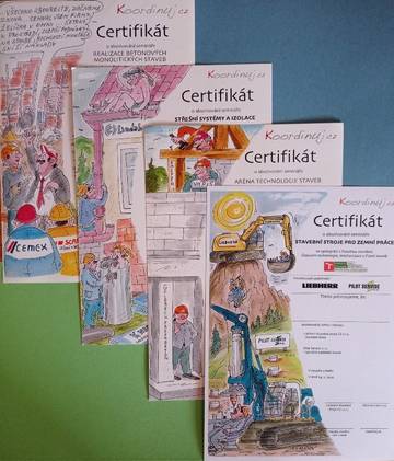 Certifikáty o absolvování seminářů