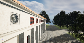 Visualization of Hubertcenter building in game environment | Author: GED FAST BUT